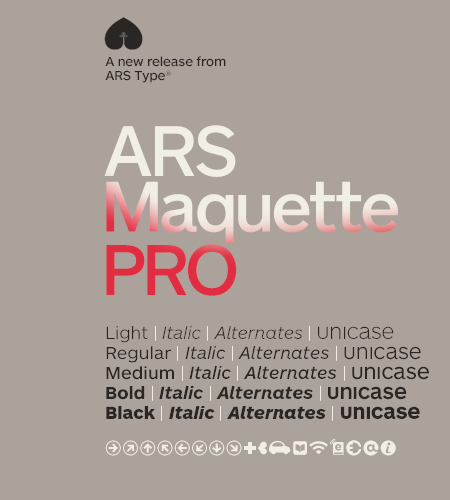 Ars maquette font free print